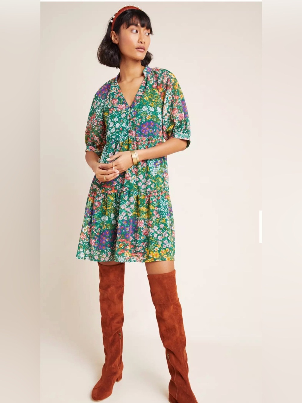 Anthropologie Maeve Melinda Tiered Tunic Dre